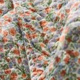 Floral Quilt in Blue, Green and Red