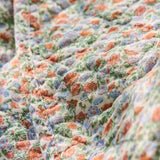 Floral Quilt in Blue, Green and Red