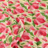 Quilt with Pink and Red Flowers