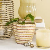 Striped Woven Pot