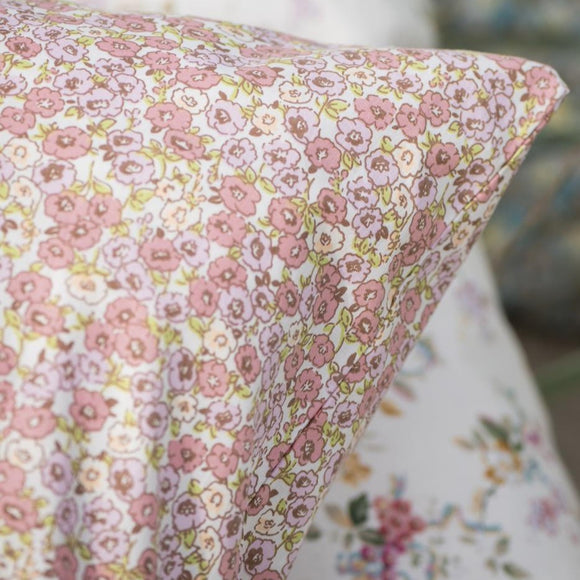 Pink Ditsy Floral Cotton Cushion 60 x60 cm