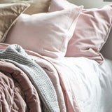 Velvet Cushion in Shell Pink