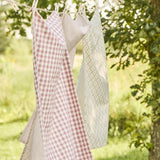 Dusty Mauve Gingham Cotton Teatowel