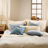 Velvet Cushion in Denim Blue