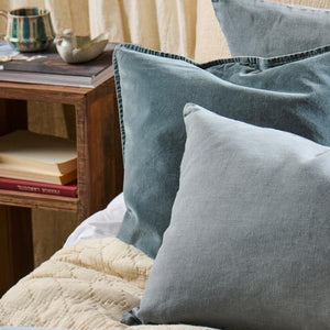 Linen Cushion in Denim Blue
