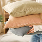 Linen Cushion in Pale Terracotta