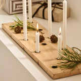 Wooden Board Candle Holder