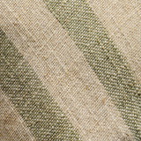 Large Rectangle Cushion in Green & Natural Stripes