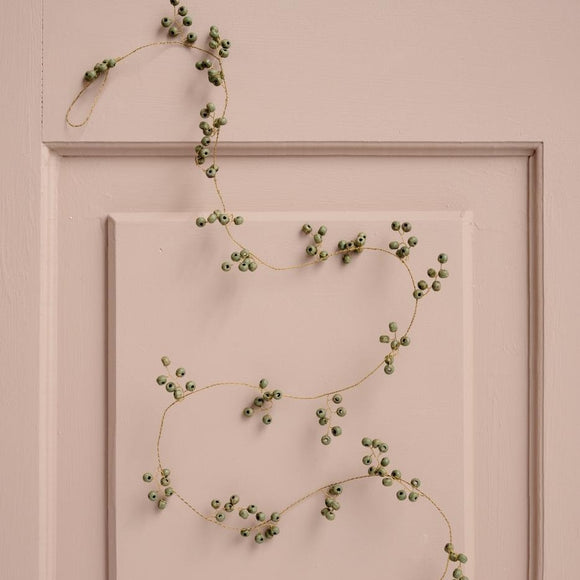 Garland with Wooden Beads