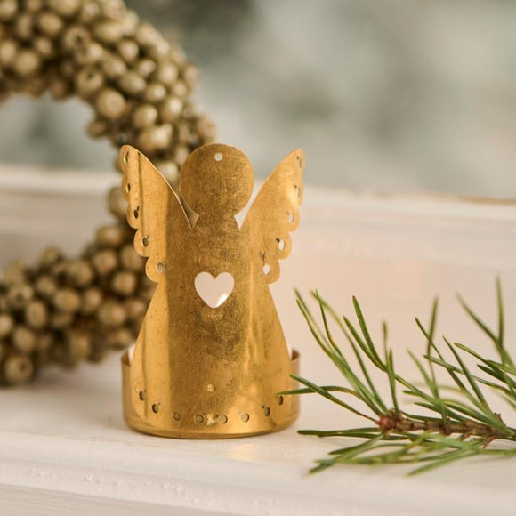 Geniune Brass Angel Tealight Holder