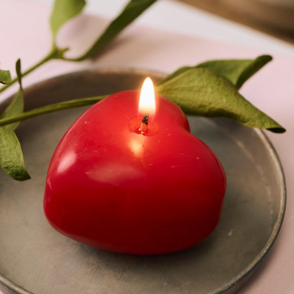 Red Heart Candle