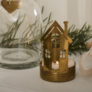 Geniune Brass House Tealight Holder