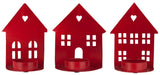 Assorted Red House Tealight Holders