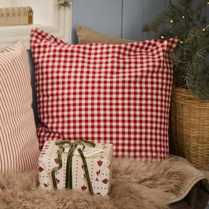 Red Gingham Check Cushion