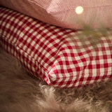 Red Gingham Check Cushion
