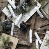 1-24 Numbered Dinner Candles in White