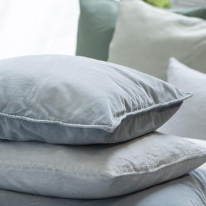 Velvet Cushion Sea Blue
