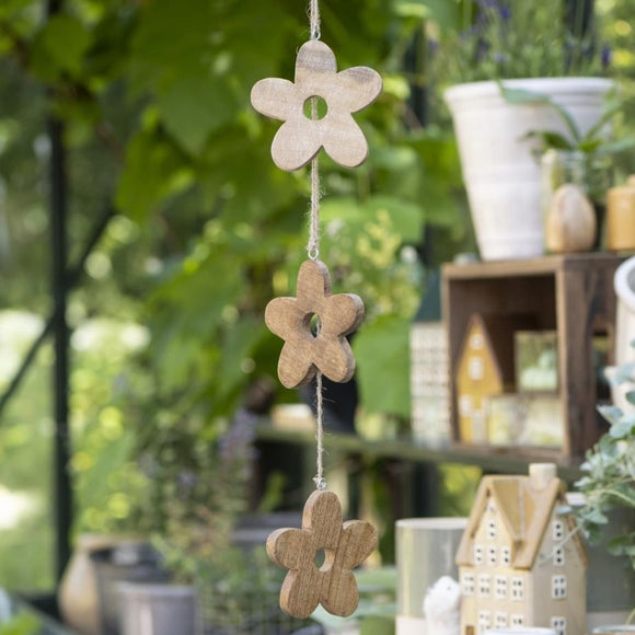 Hanging Wooden Flower Decoration