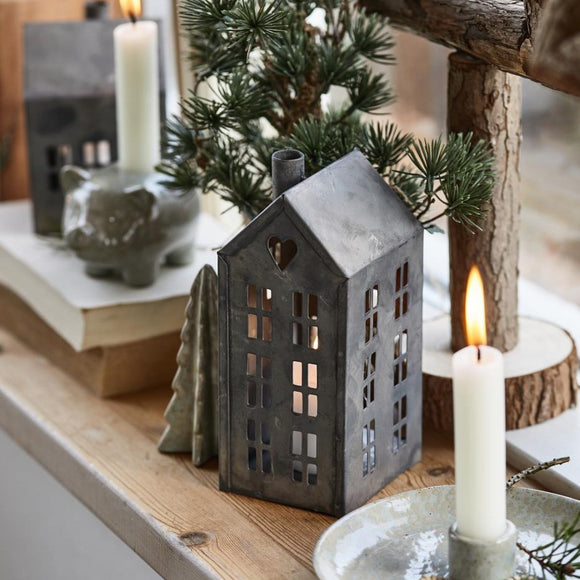 Zinc Tealight House Large