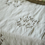 Cotton Table Runner with Mistletoe Design