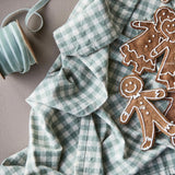 Sage Gingham Cotton Teatowel