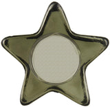 Green Glass Star Tealight Holder