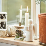 White Porcelain Angel Candleholder