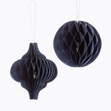 Honeycomb Baubles in Navy Blue