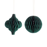 Honeycomb Baubles in Green