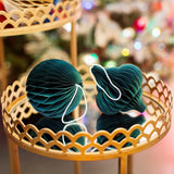Honeycomb Baubles in Green