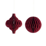 Honeycomb Baubles in Wine