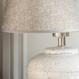 Vesta Ceramic Lamp with Grey Shade