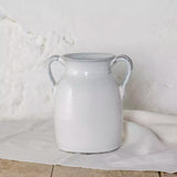 Glazed White Urn