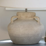 Amphora Lamp with Cream Shade