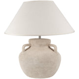 Amphora Lamp with Cream Shade