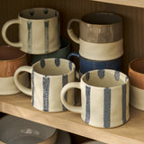 Stoneware Stripe Mug - Ink
