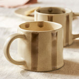 Stoneware Stripe Mug - Truffle