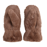 Faux Fur Mittens - Mocha
