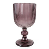 Ridged Red Wine Glass - Plum