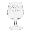 Etched Short Stem Glass