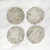 Set of 4 Fairtrade Felt Coasters in Grey