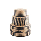 Seagrass Pouffes in Natural and Black