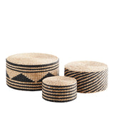 Seagrass Pouffes in Natural and Black