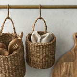 Natural Braided Hanging Basket