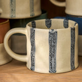 Stoneware Stripe Mug - Ink
