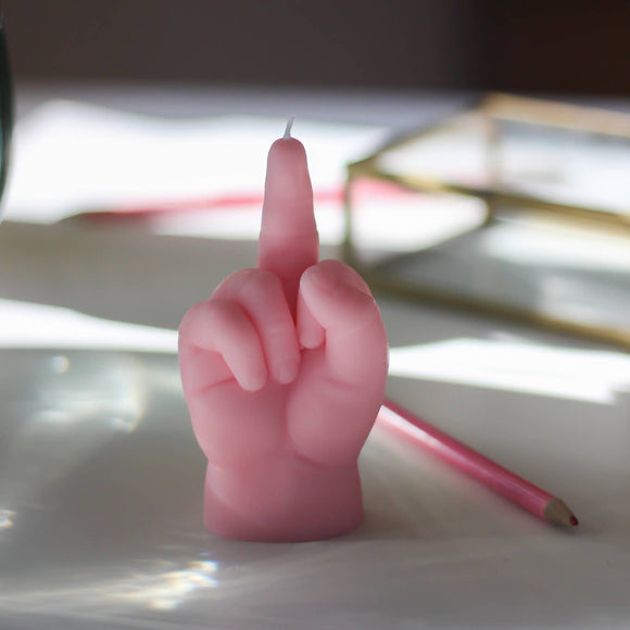 Baby Middle Finger Candle in Pink