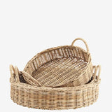 Round Rattan Trays