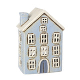 Ceramic House for Tealight in Pale Blue