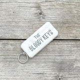 Wooden Wordy Keyring in White