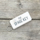 Wooden Wordy Keyring in White